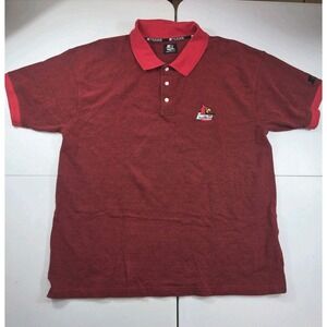 Vintage Starter Louisville Cardinals Polo Shirt Red Men's Size 2XL